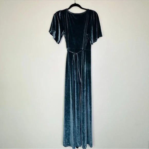 Baltic Born Katelyn velvet maxi wrap dress. - Picture 6 of 8